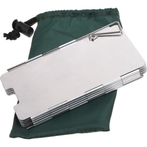 9 Plates Wind Deflectors Foldable Outdoor Camping Cooking Cooker Gas Stove Wind Shield Screens Windshield