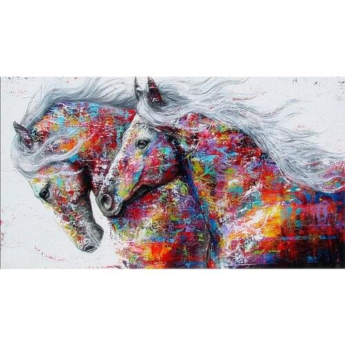 Diamond Painting Horse Kits Handmade Needlework DIY Square/Round Diamond Embroidery Animal Mosaic Rhinestone Picture