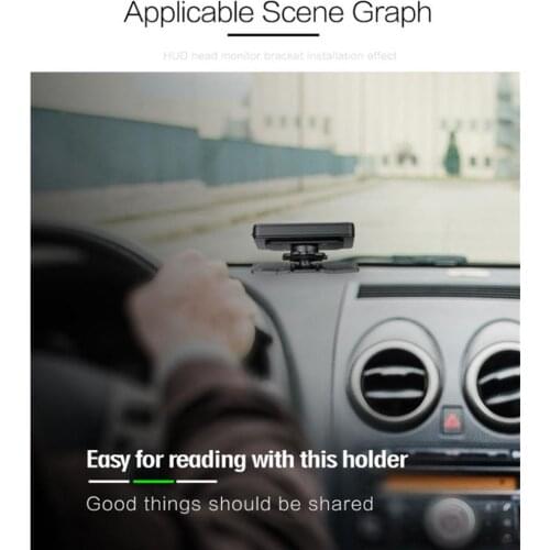 360° Car GPS Navigation Smartphone HUD Holder Head Up Display Mount Bracket Black