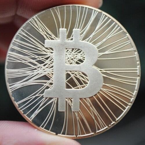 Digital Virtual Coin Bitcoin Mining on My Own Gold-plated Coins Gold Coins Metal Commemorative Coin Collection Gifts