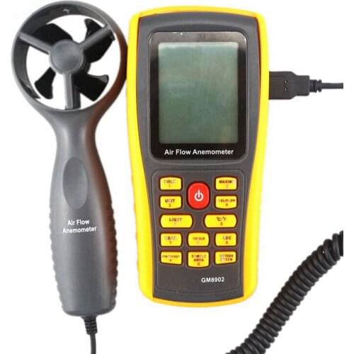 Hot Sale Genuine GM8902 Digital Wind Speed Air Volume Meter Hand Held High Precision Wind Speed Tester Wind Measuring Instrument