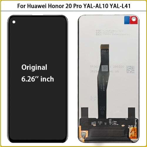 Original 6.26'' For Huawei Honor 20 Pro LCD Display Touch Screen Digitizer For Honor 20 Pro YAL-AL10 YAL-L41 LCD Repair Replac