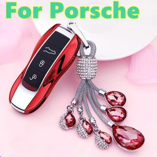 For Porsche New Cayenne Macan Panamera 2018 Car key shell key set female key shell pendant gift car decoration accessories