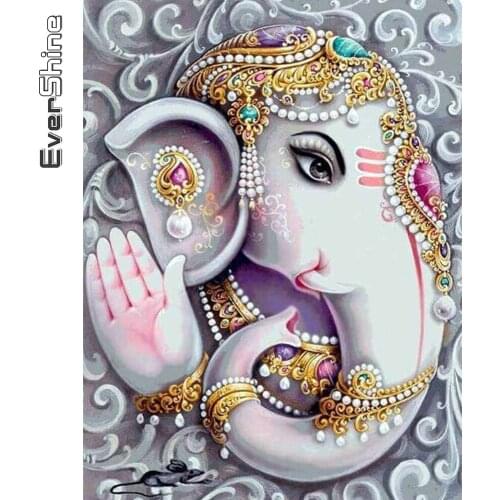 Evershine 5D DIY Diamond Painting Elephant Diamond Embroidery Animals Picture Of Rhinestones Mosaic Kit Cartoon Handmade Gift