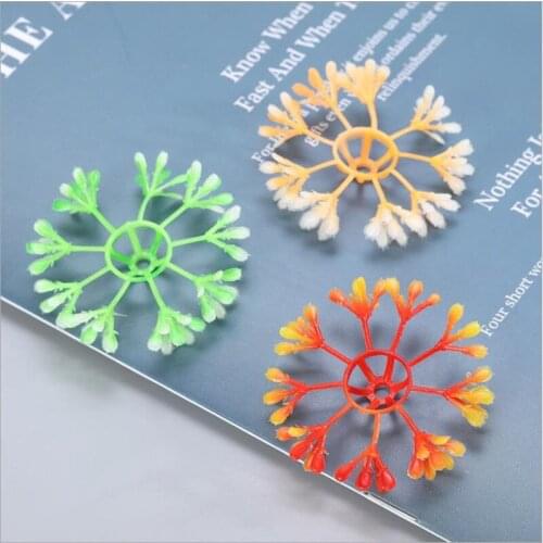 Artificial 4cm Millet Flower Core 3 Color Tomb-sweeping Day Flower Stamen Plastic Water Plant Accessories Wedding DIY Decoration