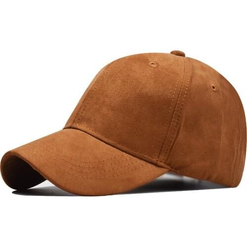 2021 Faux Suede Mens Baseball Caps For Women Simple Solid Cotton Snapback Hip Hop Bone Adjustable Dad Trucker Hat Gorras Mujer