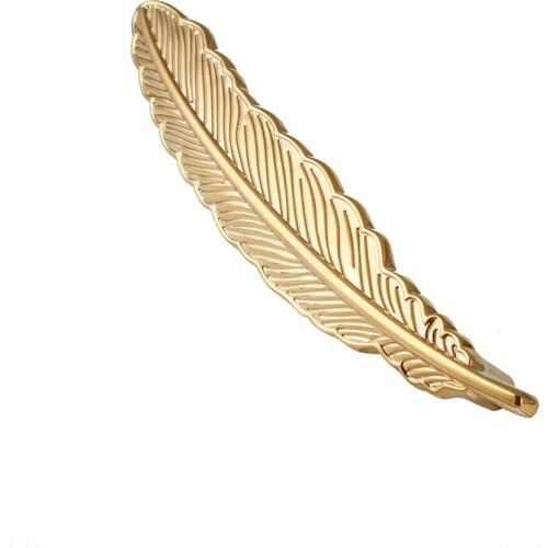 Handle Creative Feather Shaped Cabinet Hardware Gold Handle and Drawer Furniture Dressing Table Door Handle Pull Furniture XD