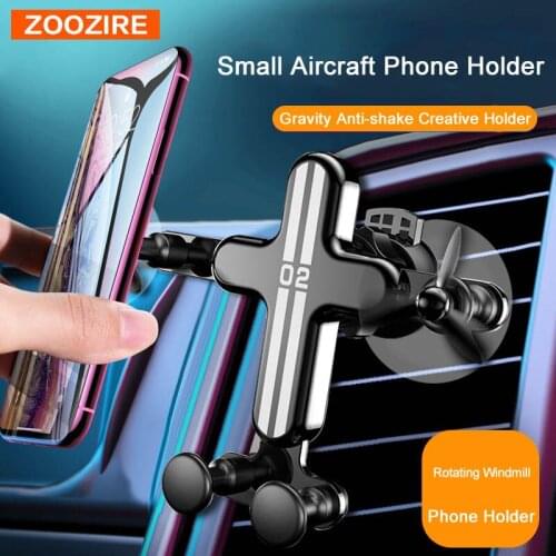 Creative Airplane Gravity Car Phone Holder Air Vent Mount Mobile Phone Bracket General Car Navigation Mobile Phone Bracket