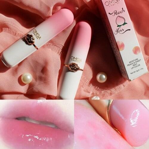 Hot Lip Balm Peach Change Lipstick Moisturizing Long Lasting Lip Gloss Makeup Lip Care Beauty Korean Cosmetics Maquillaje