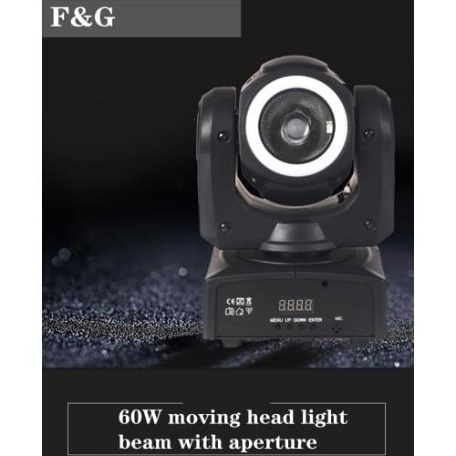 Lyre Beam mixing head 60W Dj light and RGBW4In1 LED Dmx control beam light with aperture for discotheque