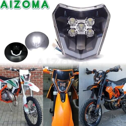 For 690 SMC R EU/US EXC XCF XCW TE TC FE 125 250 300 350 450 Motorcycle Dirt Bike Dual Sport LED Headlight Running Light Enduro