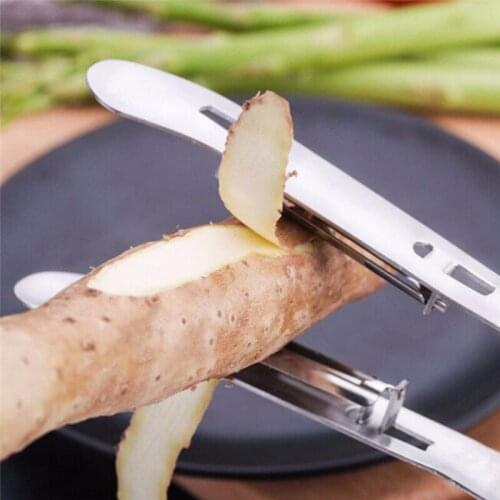 Creative New Hot Sell Stainless Steel Vegetable Peelers Asparagus Potato Zesters Kitchen Tool With Handle Easy To Use Clean