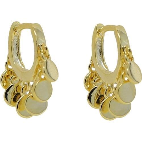 2021 New Arrived Geometric Charm CZ Earrings Mini Circle Hoop Round Plain Dots Charm Elegance Gold Color Women Cute Girl Jewelry