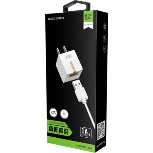 Wholesale 100 sets/Lot US Plug 1A Wall Charger AC Adapter+Micro USB Charging Cable with Retail box For Samsung Mobile