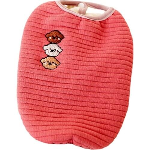 Autumn/Winter Pet Clothing Warm Dog Vest Coat Red Comfort Animal Teddy Bichon Jacket Puppy Shirt French Bulldog Clothes Costume