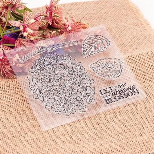 13.5*11.5CM Flower Ball Transparent Clear Stamps / Silicone Seals Roller Stamp For DIY Scrapbooking Photo Album/Card Making