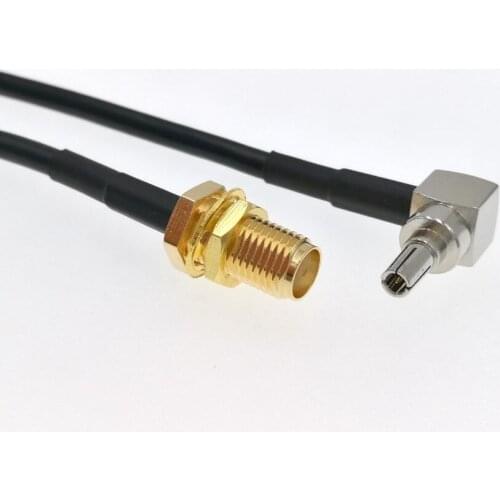 CRC9 Male Plug Right Angle To SMA Female Jack RG174 RF Pigtail Cable For 3G 4G Router Modem 20cm 8"