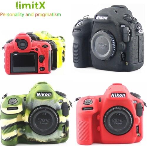 Silicone Armor Skin Case Body Cover Protector Anti-skid Texture Design for Nikon D850 DSLR camera ONLY