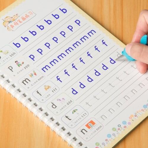 20 Books Children 3D groove copybook Chinese pinyin alphabet Character Exercise Kindergarten baby pre-school to write the text