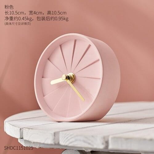 Silent Minimalist Creative Round Alarm Clock Pink Personality Stylish Modern Alarm Clock Bedroom Bedside Home Decoration MM60NZ