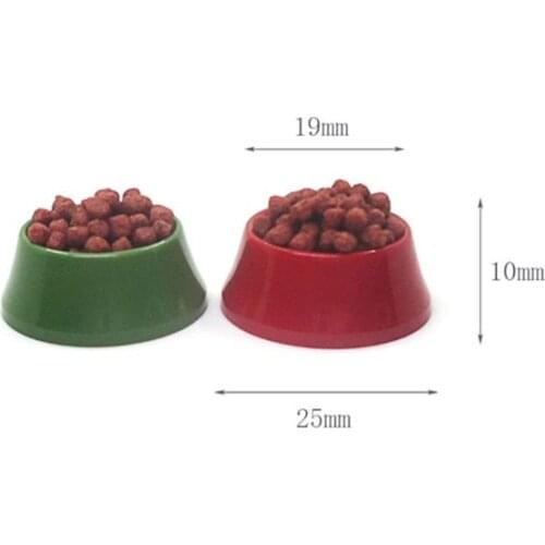N0HD 1/12 Dollhouse Miniature Pet Dog Cat Food On Bowl Kitchen Garden Decor Doll House Accessories