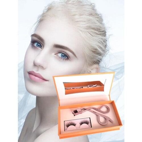 1 Set Magnetic Eyelash Curler with Quantum Soft Magnetic False Eyelashes Set Easy to Wear Magnetic Lashes No Glue Eyelashes
