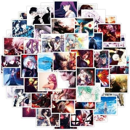 10/50 Pcs Japan Anime Tokyo Ghoul Sticker Graffiti for Luggage Laptop Skateboard Bicycle Decal Pegatinas Stickers Children Gift