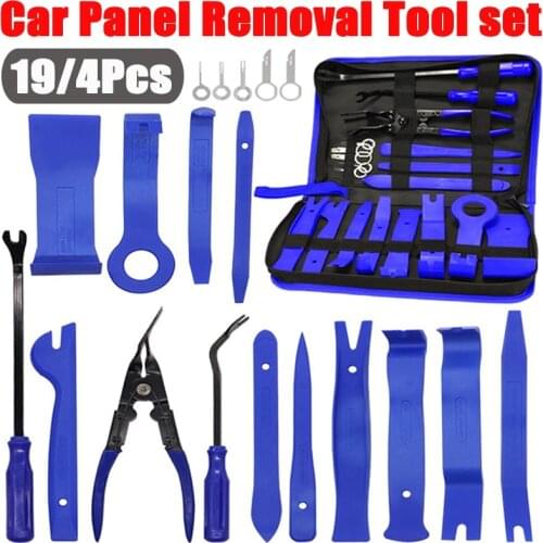 19/4Pcs Auto Car Audio Radio Door Panel Clip Pliers Trim Removal Tool Kit Fastener Remover Pry Repair Hand Tool