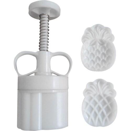 2pcs shaped pineapple mooncake mould Set Hand-Pressing Ergonomic Cake Mould for Food