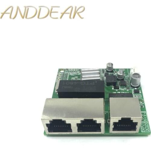 3-port Gigabit switch module is widely used in LED line 3 port 10/100/1000 m contact port mini switch module PCBA Motherboard
