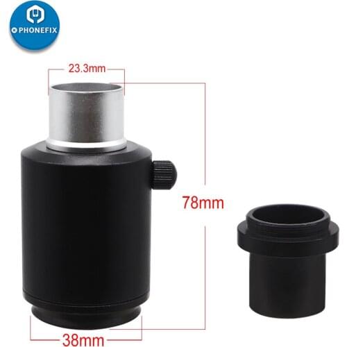 38mm CTV Stereo Microscope Camera Adapter 23.3mm C mount Industrial Digital Video Microscope Camera Aadapter Tube Parts
