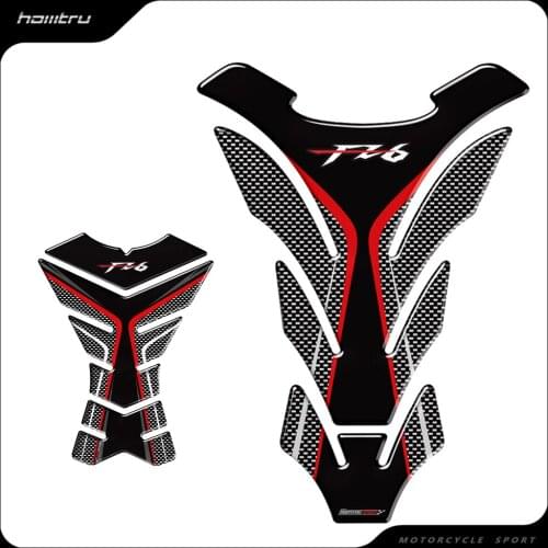 3D Carbon-look Motorcycle Tank Pad Protector Decal Stickers Case for Yamaha FZ6 FZ6N Tank