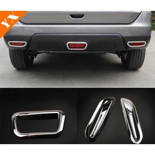 2014 15 2016 Car Accessories 3 Pcs for nissan x-trail xtrail t32 Rogue Back/Rear Fog Lamp Light Protector Sticker Cover Trim