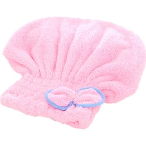 Quick-drying Hair Drying Hat Head Wrap Cap Bathing Super Absorbent Soft Velvet Shower Cap For Adults Woman Bathroom Supplies