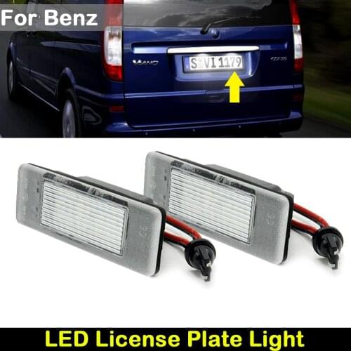 For Benz Sprinter(W906) VITO(W639) Viano(W639)white LED Car Rear license plate light number plate lamp