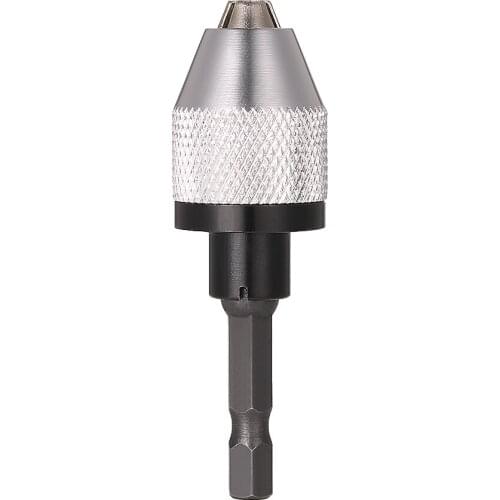 Electric Grinder Quick Change Drill Chuck with 6.35mm 1/4" Hex Shank Drill Bit Converter Screwdriver Impact Driver Adaptor