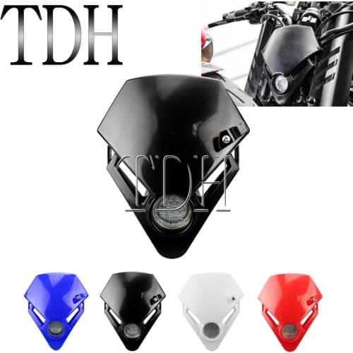 Enduro Dirt Bike Motorcycle LED Motocross Headlight Fairing Head Lamp Headlamp For Yamaha Gsx Zxr Cbr Cbf Hornet Fazer Black