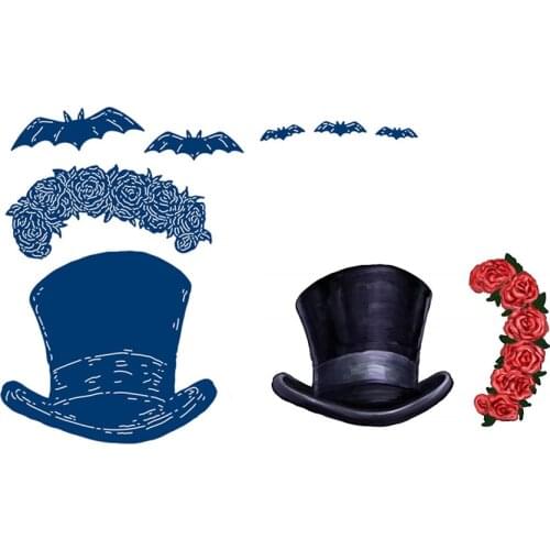 Halloween Hat Rose Bat Accessories For Every Occasion Metal Die Cutting 2021 New Die Molds Scrapbooking Paper Making Cuts Dies