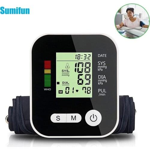Arm Blood Pressure Monitor Portable Digital Sphygmomanometer Measuring Family Use Heart Rate Tension Tensiometer Heart