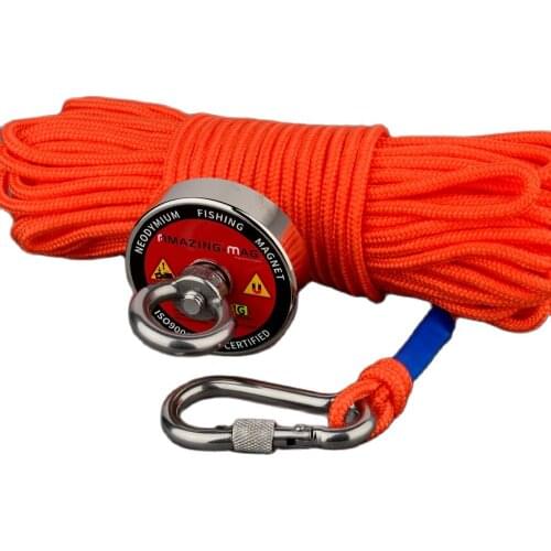 Printed Design N52 Neodymium Permanent Magnet 400BLS Strong Fishing Magnets Salvage Magnet Searching Magnetic Material Tool