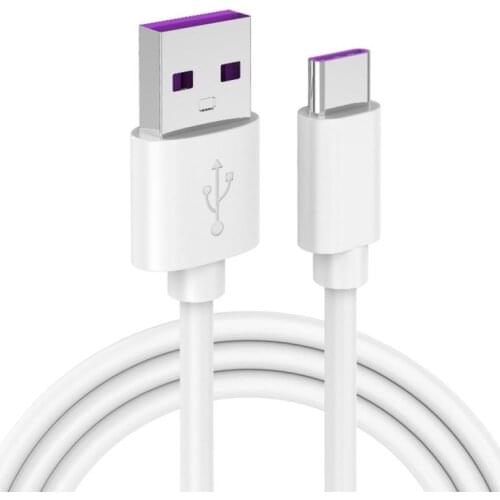 New Fast Charge 5A USB Type C Cable For Samsung S9 S8 Xiaomi Huawei P30 Pro Mobile Phone Charging Wire White Blcak Cablet