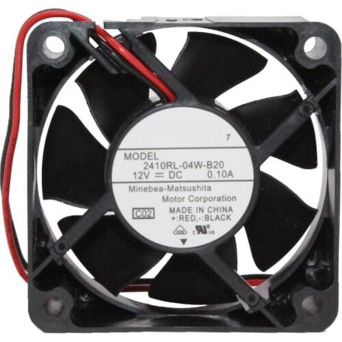 New and original 2410RL-04W-B20 6cm 60mm fan 6025 60x60x25mm DC 12V 0.10A Double ball bearing silent cooling fan
