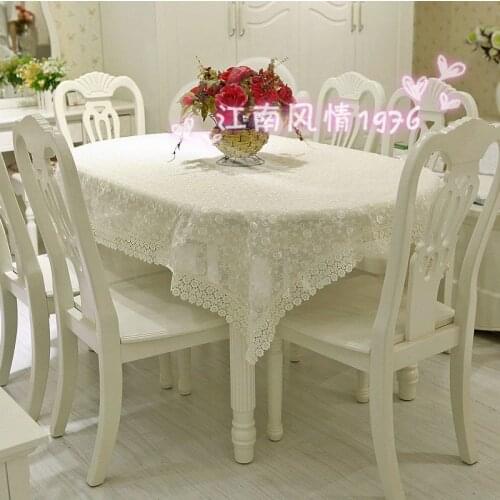 Solid color lace tablecloths coffee table cloth table cloth table runner minimalist modern full-size cloth Roundtable hundred fr