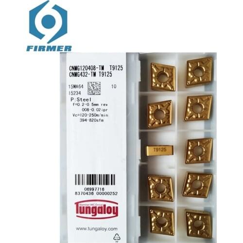 Original Tungaloy Lathe Insert CNMG120404 CNMG120408-TM T9115/9125 Carbide Insert Lathe Internal Turning Tool Cutting Tool Steel