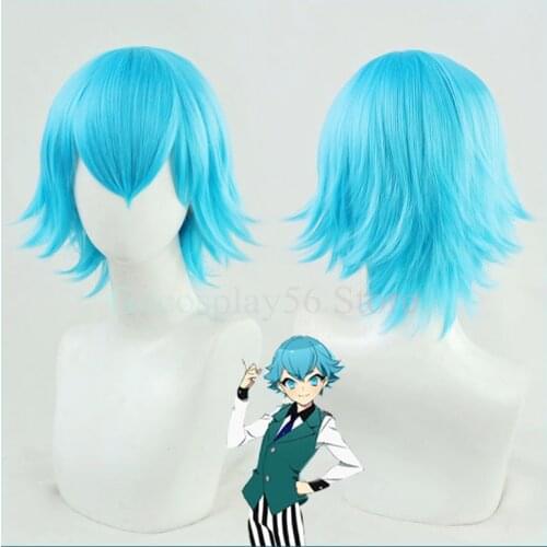 Bishounen Tanteidan Cosplay Soutouin Manabu Wig Light Blue Short Straight Synthetic Hair Anime Pretty Boy Detective Club Series