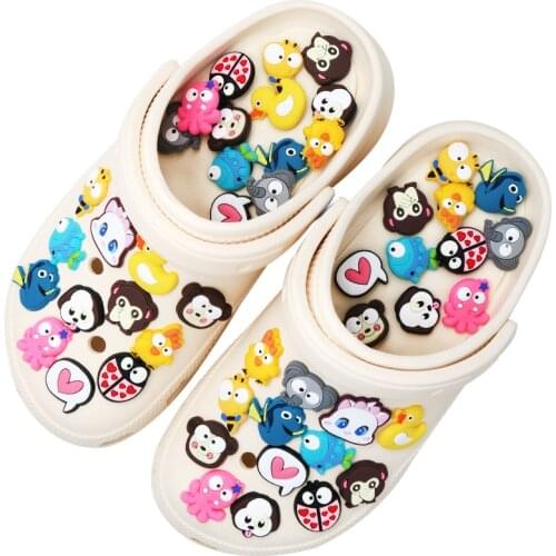 Shoe Charms Accessories Decorations Bag Apparel Cute Duck Ladybug Monkey Giraffe Shoe Charms Decoration Shoe Accessories