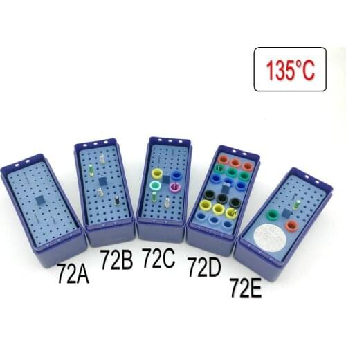 1Pc 72 holes Dental Autoclavable Endo box for Bur,Reamer and Gutta Percha Points Endodontic Box Endo Holder Dentist Tool