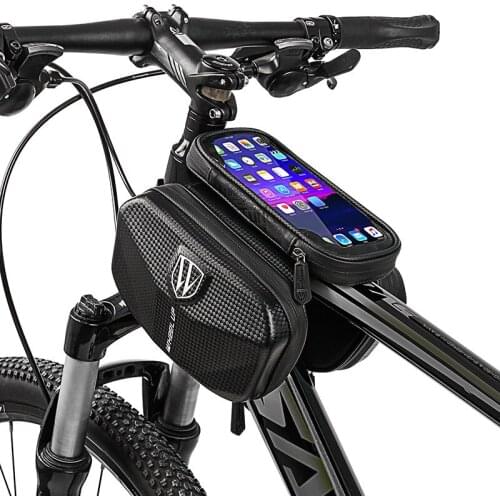 Waterproof Bike Bag Frame Front Head Top Tube Cycling Bag Double IPouch 6 Inch Touch Screen Bicycle Bag Accessories