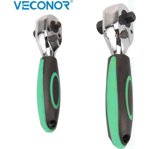 Socket Wrench High Torque Wrench 1/4"x 3/8" 1/2"x 3/8" Square Drive 2 in 1 Reversible 24 Teeth Spanner Chromium Vanadium Steel