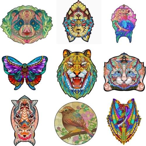 Unique Wooden Jigsaw Puzzles Butterfly Wooden Animals Puzzle For Kid Adult Educational Toys Wooden Puzzle Games DIY Crafts Gifts